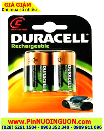 Duracell C2200mAh; Pin sạc C 1.2v Duracell C2200mAh HR14 (Loại vỉ 2viên) |HẾT HÀNG